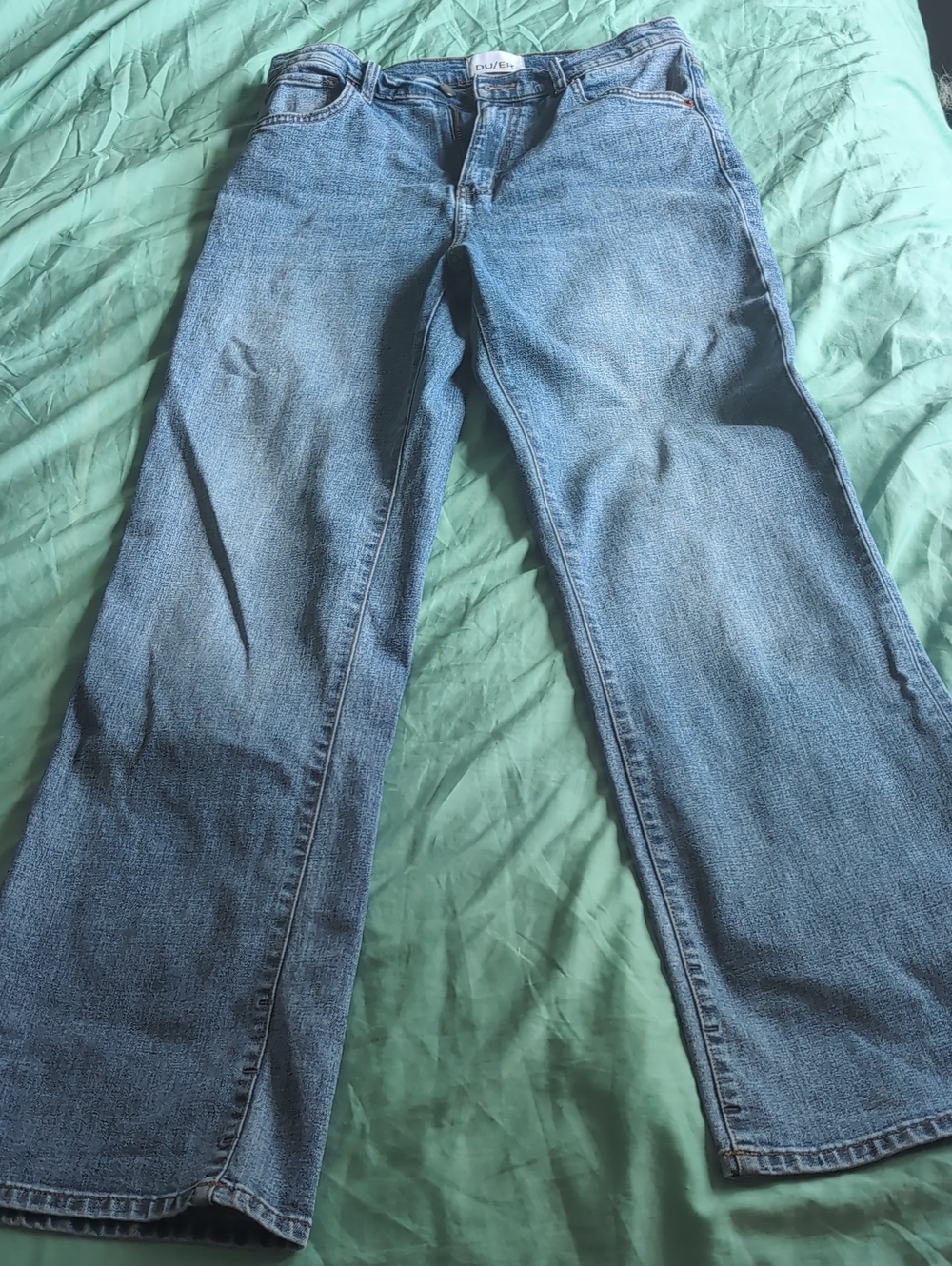 Duer Light Blue Wide-Leg Jeans - Flared Women's Denim